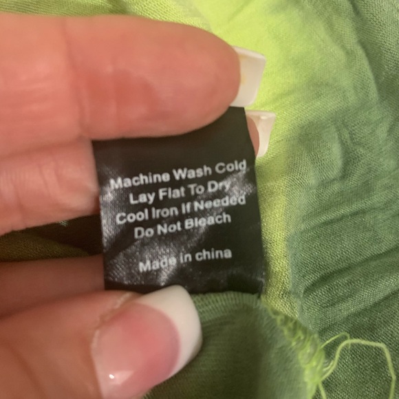 POL green tie dye long sleeve top - Picture 6 of 7